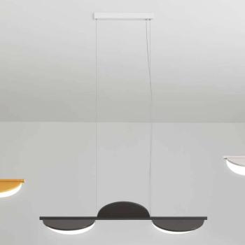 FLOS Almendra Linear LED lógó lámpa, 3 izzós, antracit kép