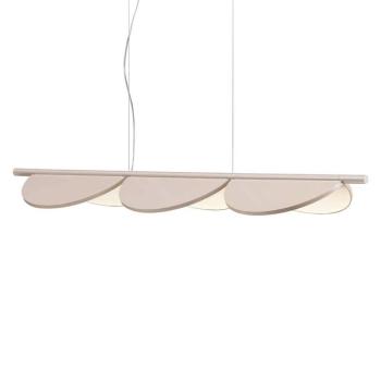FLOS Almendra Linear LED lógó lámpa, 3 izzós, rózsaszín kép