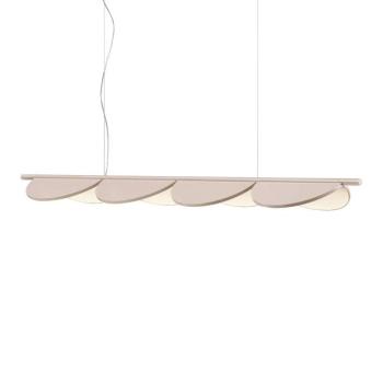 FLOS Almendra Linear LED lógó lámpa, 4 izzós, rózsaszín kép