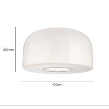 FLOS Bellhop Glass C2 mennyezeti világítás, fehér, üveg, Ø 45 cm kép