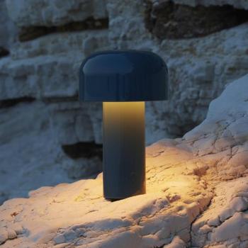 FLOS Bellhop LED tölthető asztali világítás, kék, 21 cm, dimmelhető fényerő, kép