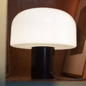 FLOS Bellhop Glass T asztali világítás, csokoládébarna, magasság 34 cm kép