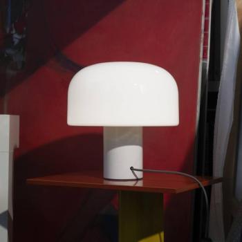 FLOS Bellhop Glass T asztali világítás, fehér, magasság 34 cm, dimmelhető kép