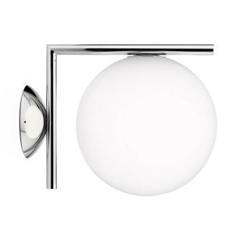 FLOS IC C/W1 fali világítás, króm Ø 20 cm kép