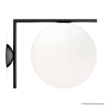 FLOS IC C/W2 fali világítás, fekete Ø 30 cm kép