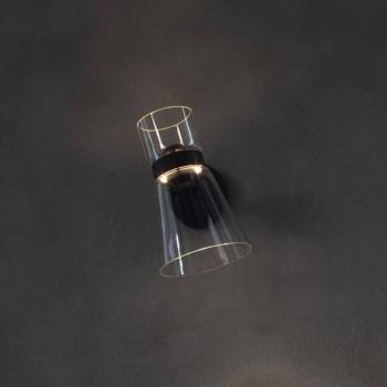FLOS Nocturne Cone LED fali világítás, fekete, üveg, dimmelhető fényerővel kép