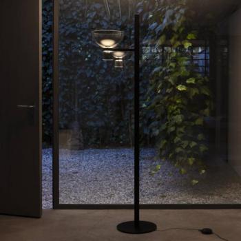 FLOS Nocturne F1 Bowl LED álló világítás, fekete, magasság 206 cm kép