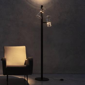 FLOS Nocturne F2 Cone LED álló lámpa, fekete, 2 izzós, 206 cm kép