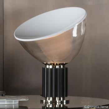 FLOS Taccia LED asztali lámpa, fekete/átlátszó, műanyag/alumínium, dimmelhető kép