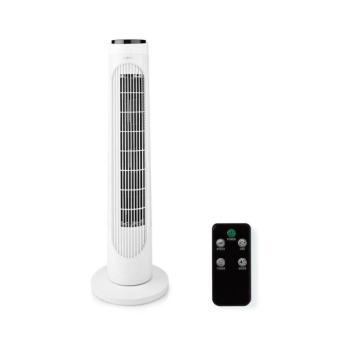Tower Fan | 3-sebességes | Oszcilláló | 50 W | Távirányító | Fehér / Fekete kép