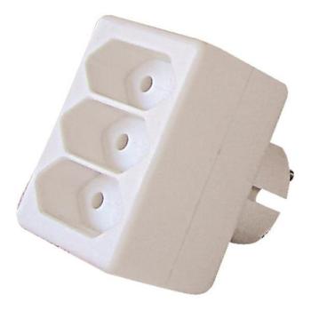 Földeletlen hálózati 3-as dugaljzat 10A 220-240V, Eurolamp, 780692 kép