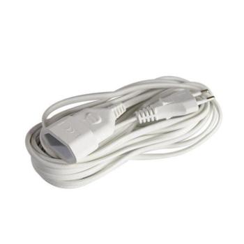 Földeletlen hálózati hosszabbító fehér 2Χ0.75mm 5m 10A 220-240V, Eurolamp, 330923 kép