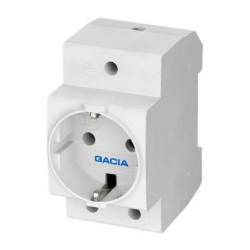 Földelt dugaljzat sínre szerelhető 16A 220-240V, Eurolamp, 340611 kép