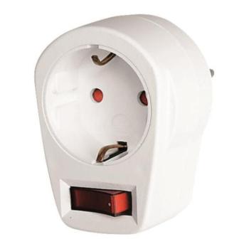 Földelt hálózati 1-es kapcsolható dugaljzat 16A 220-240V, Eurolamp, 483021 kép