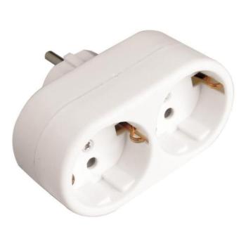 Földelt hálózati 2-es dugaljzat 16A 220-240V, Eurolamp, 341397 kép