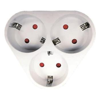 Földelt hálózati 3-as dugaljzat 16A 220-240V, Eurolamp, 635663 kép