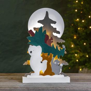 Forest Friends LED deco lámpa jegesmedve mosómedve kép