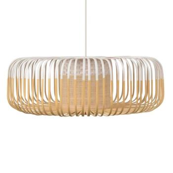 Forestier függő lámpa Bamboo XL, Ø 60 cm, fehér kép