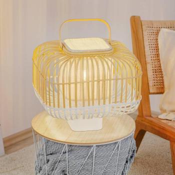 Forestier Bamboo Square S asztali lámpa fehér színben kép
