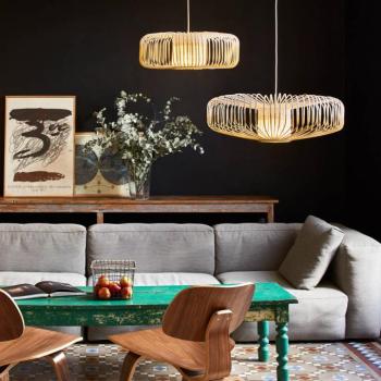 Forestier Bamboo up XXL függőlámpa fehér/natúr kép