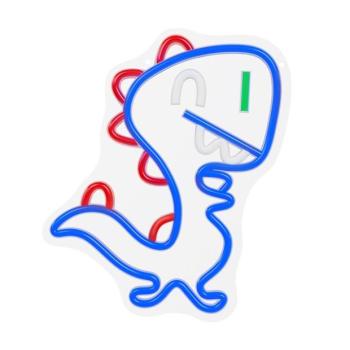FOREVER LIGHT Neon LED dekorációs lámpa JURASSIC BABY DINO kék, szabályozható, USB, be/ki kapcsoló, falra szerelhető kép