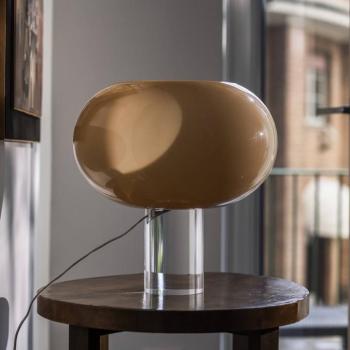 Foscarini asztali lámpa Buds 2, cipria, üveg, műanyag, E27 kép