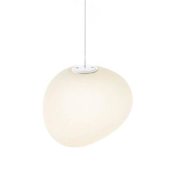 Foscarini Gregg MIDI függő lámpa, üveg, fehér kép