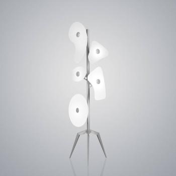 Foscarini Orbital álló lámpa üvegelemekkel fehér kép
