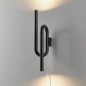 Foscarini Tobia LED fali világítás kábellel, fekete kép