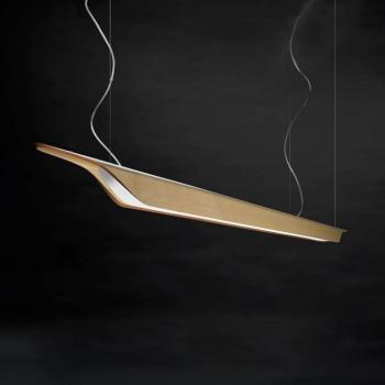Foscarini Troag M LED függőlámpa fából, termész. kép