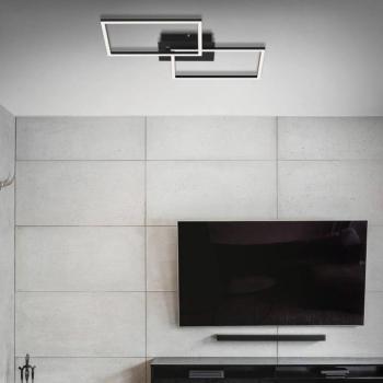 Frame CCT LED mennyezeti lámpa, fekete, 50x39 cm kép