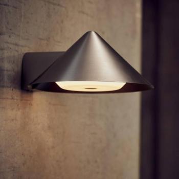 FRANDSEN LED akkumulátoros fali lámpa Grasp, rozsdamentes acél, 15 cm kép