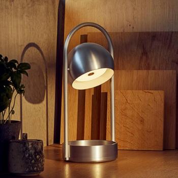 FRANDSEN LED újratölthető asztali világítás Ball Portable, alumínium csiszolt kép