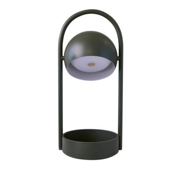 FRANDSEN LED tölthető asztali világítás Ball Portable, olajzöld, acél kép