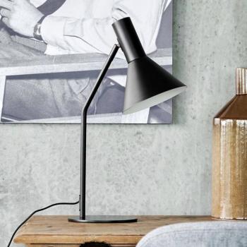 FRANDSEN Lyss asztali világítás, fekete, fém, 50 cm magas, E27 kép