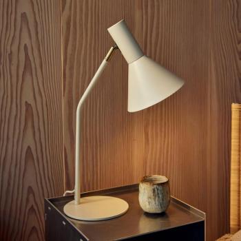 FRANDSEN Lyss asztali világítás, bézs, fém, 50 cm magas, E27 kép