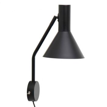 FRANDSEN Lyss fali világítás, fekete, dugasz, 42 cm magas, E27 kép