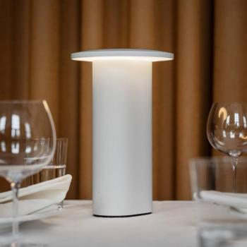 Fritz Hansen LED tölthető asztali világítás Solae, fehér, alumínium, IP44 kép