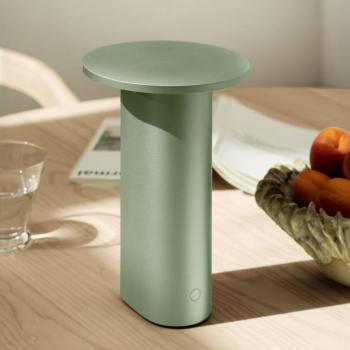 Fritz Hansen LED tölthető asztali világítás Solae, zöld, alumínium, IP44 kép