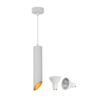 Függesztett lámpa 5w LED reflektorral, 2700K, meleg fehér, GU10, 400 lm, fehér, Optonica, 9099 kép