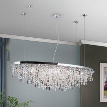 Függő lámpa Crystalriver kristály függővel króm kép