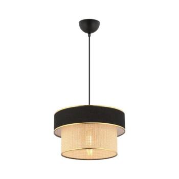 Függőlámpa kábellel ERO 1xE27/60W/230V fekete/bézs 390FLH2534 kép