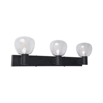 Fürdőszobai fali lámpa POLA 3xG9/5W/230V IP44 fekete/átlátszó 336033 kép