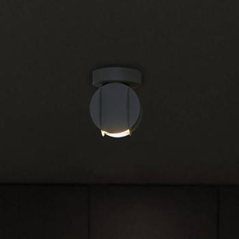 GAMBIT mennyezeti spotlámpa, fekete, Ø 10 cm, fém, GU10-LED kép