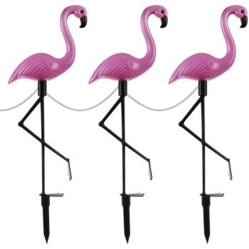 Gardlov 21151 Napelemes kerti lámpa, flamingó, 3 db kép