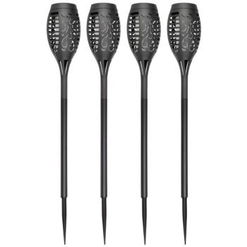 Gardlov 23560 Napelemes kerti fáklya, 12 LED, 3,7 V, 51 cm, 4 db kép