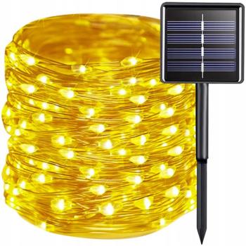 Gardlov 24007 Napelemes fényfüzér, 150 LED, IP44, 15 m, meleg fehér