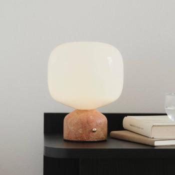 GEJST LED tölthető asztali világítás Meemo, borostyánszínű márvány, üveg, USB kép
