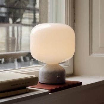 GEJST LED tölthető asztali világítás Meemo, fehér márvány, üveg, USB kép