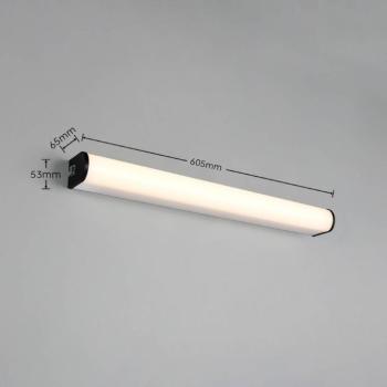 Giacomo LED fali lámpa, szélesség 60 cm, fekete, fém, IP44 kép